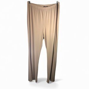 SLINKY brand WOMANS PANTS 1X BEIGE BROWN LAGONLOOK CAPSULE CASUAL day CAREER